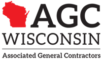 AGC Wisconsin logo with red Wisconsin outline and black text.